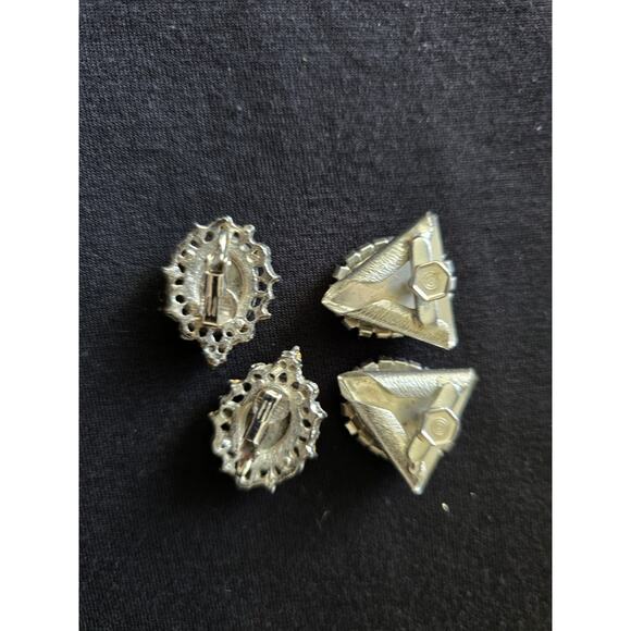 Charming 50s/ 60's square Dancing Couple Clip-On Earrings & Matching Collar Tips - Picture 10 of 11